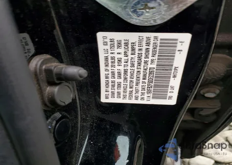 2013 Honda Civic Lx из США, поврежденный, VIN 19XFB2F50DE228970